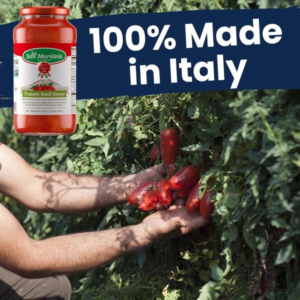 Tomato Basil Sauce LA SAN MARZANO Italian Pasta-6