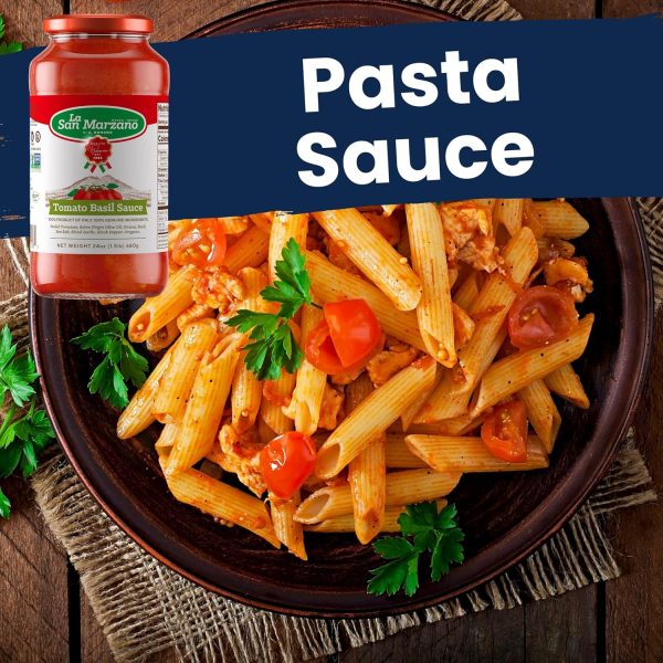 Tomato Basil Sauce LA SAN MARZANO Italian Pasta-4